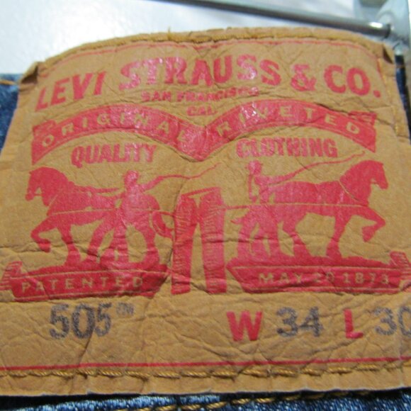 Levi's 505 Men's Jeans 34x30.5 Medium Wash Amazing Cond ~ Dry Cleaned & Pressed! - Picture 10 of 16